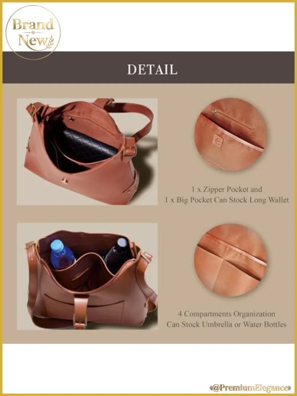 Vegan Leather Hobo Bag Women Shoulder Purse Crossbody Satchel Under Arm Handbag